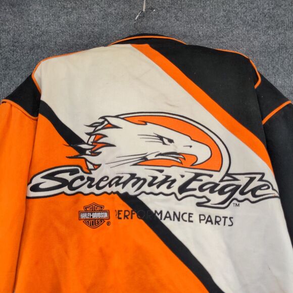 Harley-Davidson Men's Motorcycle Jacket XL Multicolor Cotton Lined Snap Closure - Picture 8 of 16